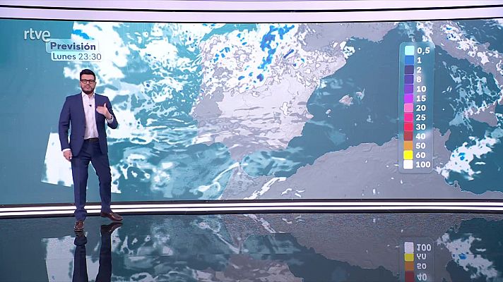 El tiempo - Chubascos y tormentas localmente muy fuertes, a primeras horas en zonas del Pirineo y del litoral de Cataluña y Castellón