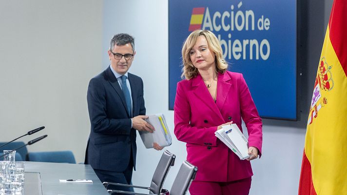 Telediario 1 - El Gobierno emprenderá "acciones legales" si no se investiga la filtración de los mensajes de Sánchez y Ábalos