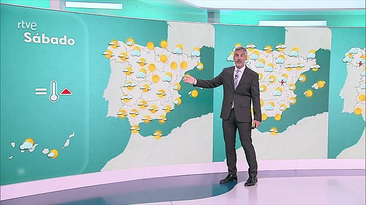 El tiempo - Chubascos y tormentas fuertes en el interior peninsular, tal vez muy fuertes y con granizo en el sudeste