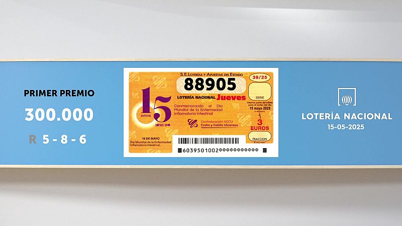 Sorteo de la Lotería Nacional del 15/05/2025 - Ver ahora