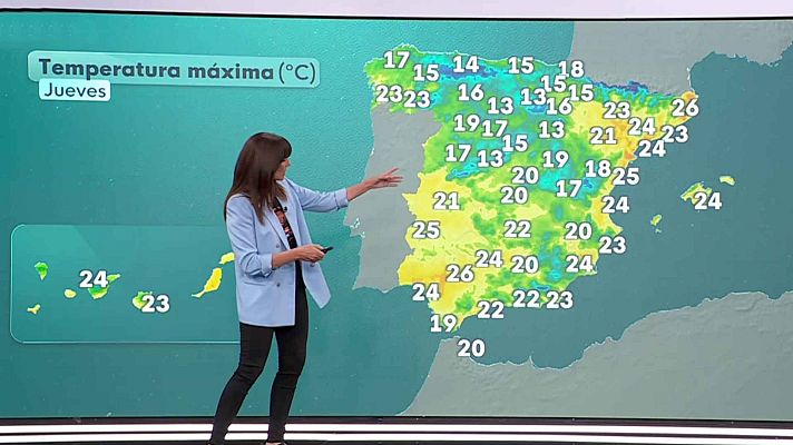 El tiempo - Aumento de las máximas en el noroeste y el extremo oriental peninsular, descenso ligero en el resto