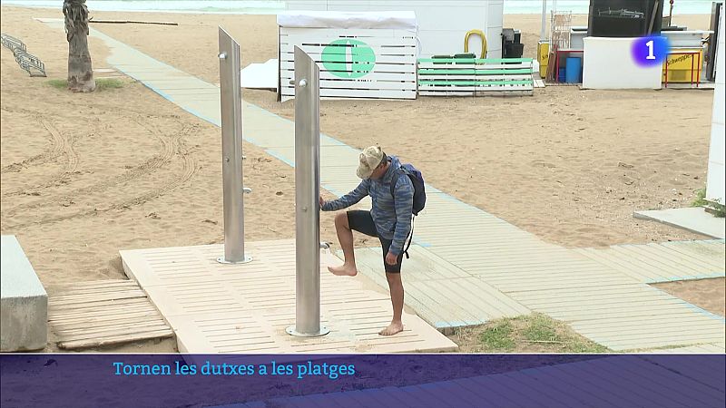 Les dutxes tornen a funcionar a la majoria de platges després de les darreres pluges - L'Informatiu | Veure