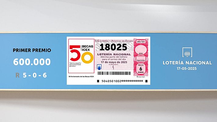 SELAE - Sorteo de la Lotería Nacional del 17/05/2025