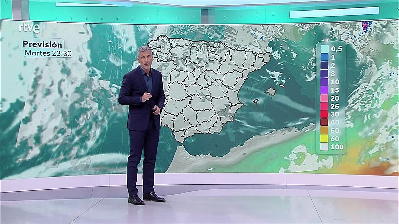 Chubascos y tormentas fuertes en el extremo norte peninsular - ver ahora