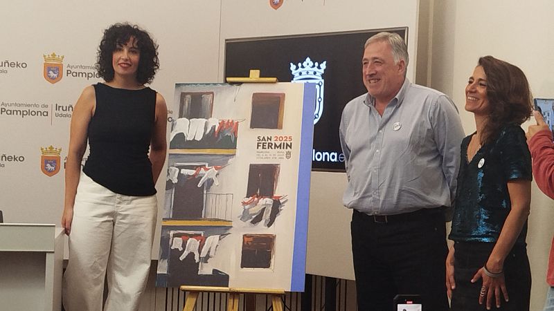 'Hogar pamplonica', de la artista pamplonesa Sandra Nadal, cartel de los Sanfermines 2025