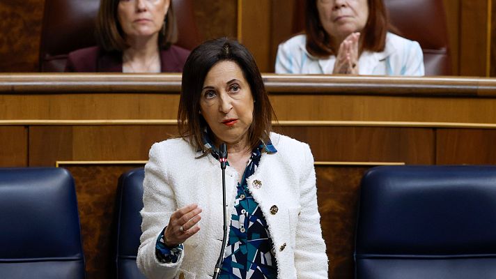 Informativo 24h - Robles asegura que España "no compra armas a Israel" aunque habla de "licencias de programas anteriores al 7 de octubre que se podrían estar utilizando"