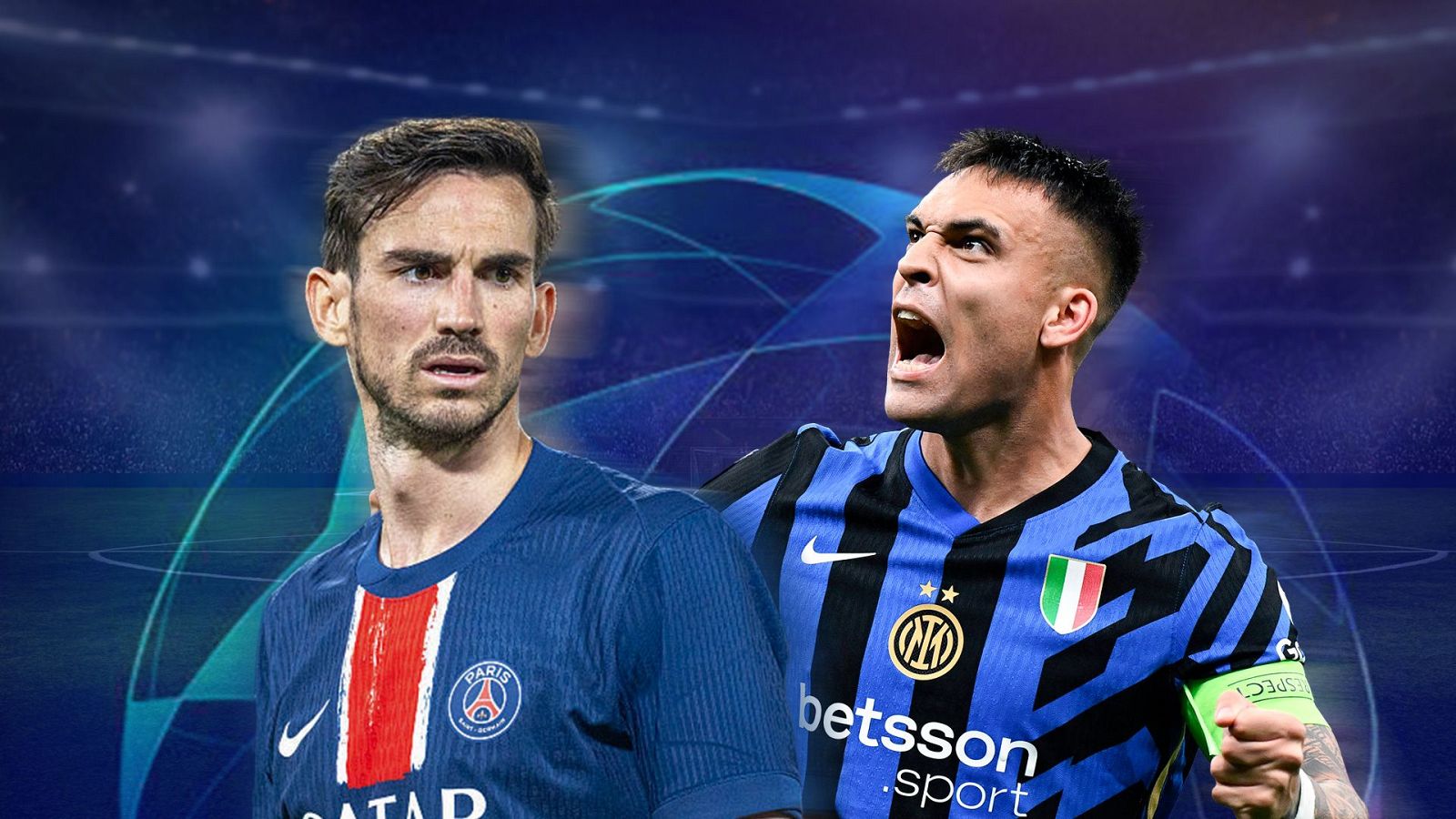 PSG o Inter de Milán. Uno de los dos equipos levantará la orejuda el próximo 31 de mayo. Disfruta del partido gratis a partir de las 21.00 horas este sábado en RTVE