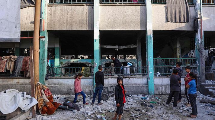 Telediario 1 - La ayuda humanitaria entra en Gaza a cuentagotas bajo los continuos bombardeos israelíes