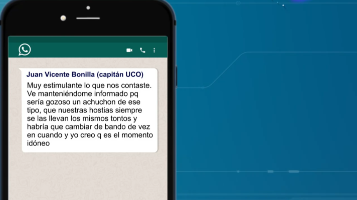 Telediario 1 - RTVE accede a las conversaciones entre el capitán de la UCO Juan Vicente Bonilla y el empresario José Luis Caramés