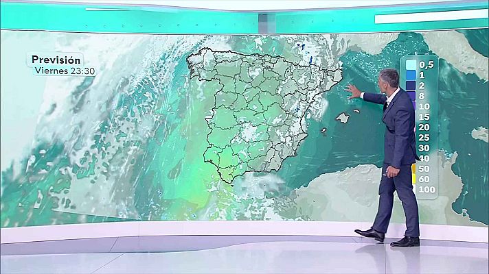El tiempo - Temperaturas máximas, esperándose sobrepasar los 34-36 grados en la vertiente atlántica sur y depresiones del nordeste