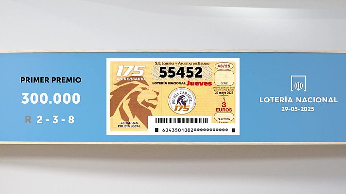 SELAE - Sorteo de la Lotería Nacional del 29/05/2025