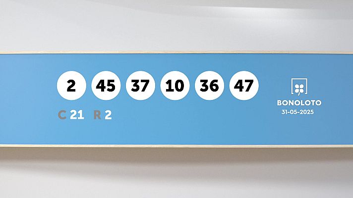 SELAE - Sorteo de la Lotería Bonoloto del 31/05/2025
