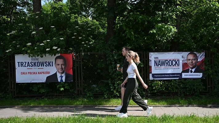 Telediario Fin de Semana - Reñida segunda vuelta de las presidenciales en Polonia entre Trzaskowski y Nawrocki