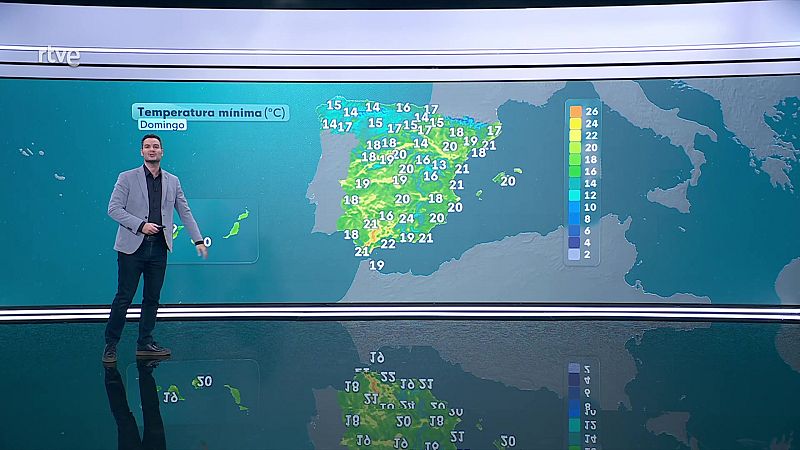Temperaturas máximas elevadas para la época en buena parte de la Península - ver ahora