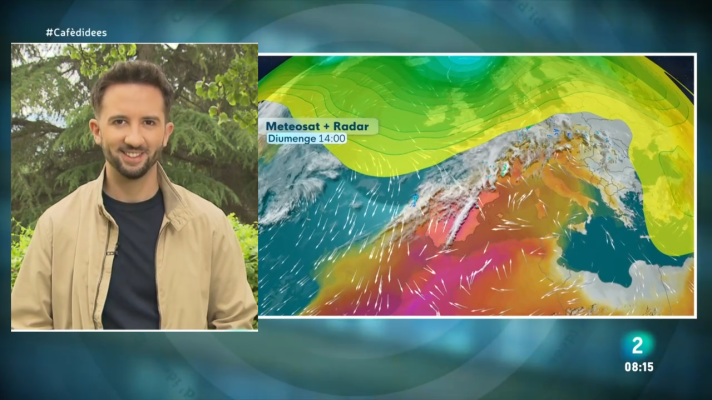 El temps - Menys calor, núvols i ruixats intensos amb tempesta