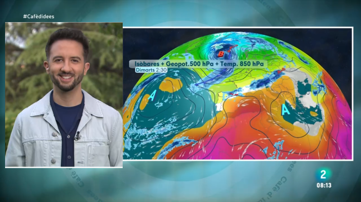 El temps - Dimarts enterbolit, amb ruixats a la tarda i menys càlid a la costa