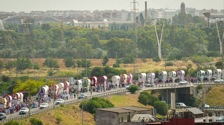 Telediario 1 - Comienza la fiesta de El Rocío en Andalucía