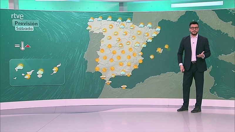 Descensos en litorales de Alborán y Cantábrico en las máximas y litoral nordeste para las mínimas - ver ahora