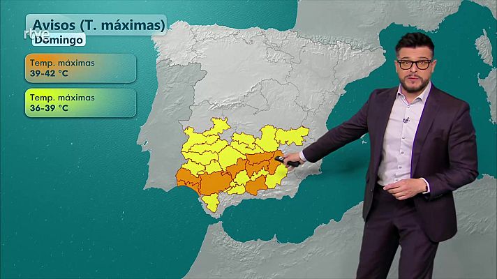 El tiempo - Tormentas en montañas del sudeste. Temperaturas en ascenso significativo en tercio oeste peninsular