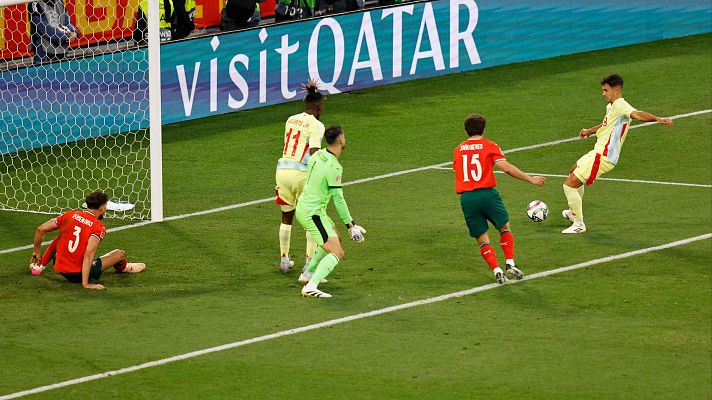 UEFA Nations League - Conexión Real: taconazo de Oyarzabal y Zubimendi finaliza para hacer el primero