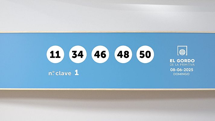 SELAE - Sorteo de la Lotería Gordo de la Primitiva del 08/06/2025