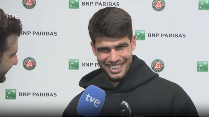 Tenis - Carlos Alcaraz, a TVE: "Es el partido más emocionante de mi vida, sin duda"