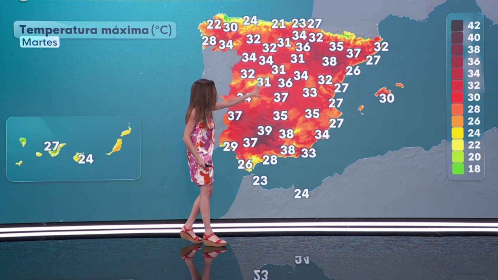 Temperaturas elevadas en la mitad sur peninsular, meseta Norte y zonas del nordeste y noroeste - ver ahora