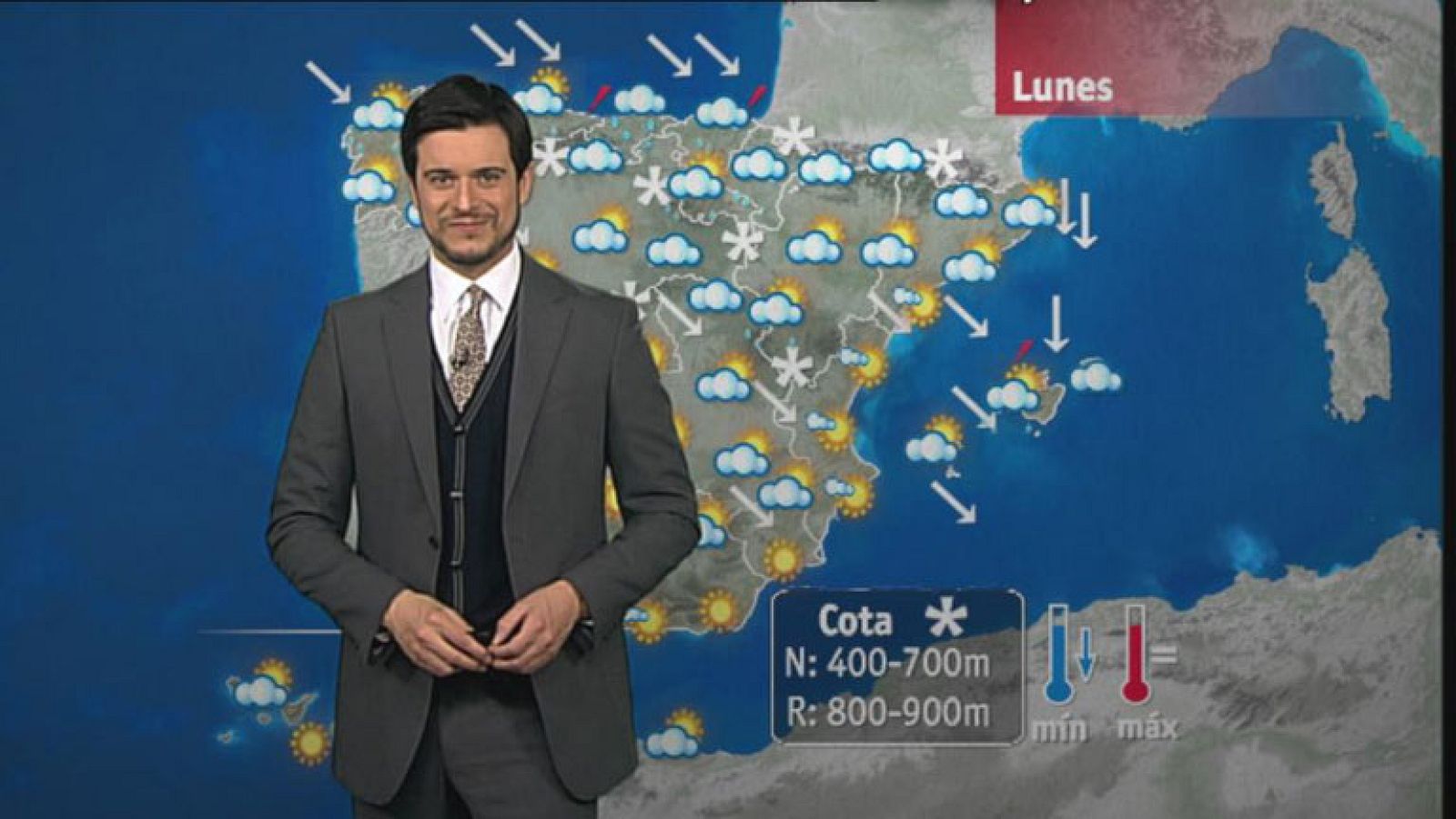 Lluvias en el Cantábrico y Navarra y nevadas en la mitad norte peninsular
