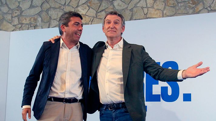 Telediario 2 - Feijóo respalda a Mazón tras meses sin mostrarle apoyo