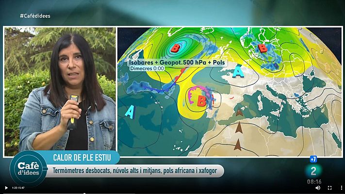 El temps - Dimecres amb més calor, més xafogor i menys tempestes