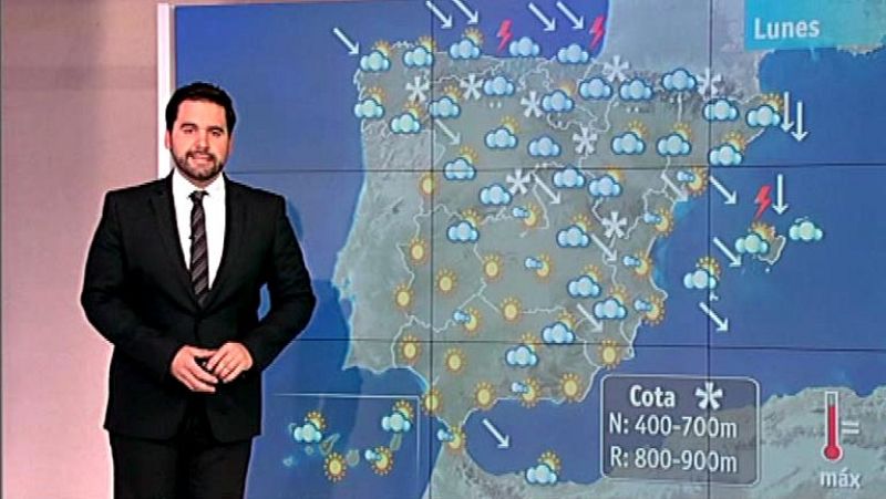 Nieve y lluvia durante la semana