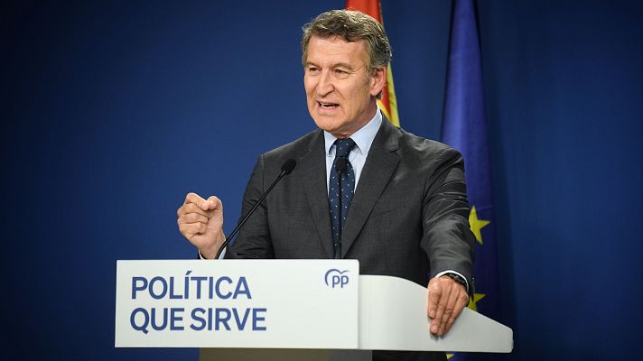 Telediario 2 - Feijóo pide a Sánchez que "convoque elecciones" y descarta la moción de censura