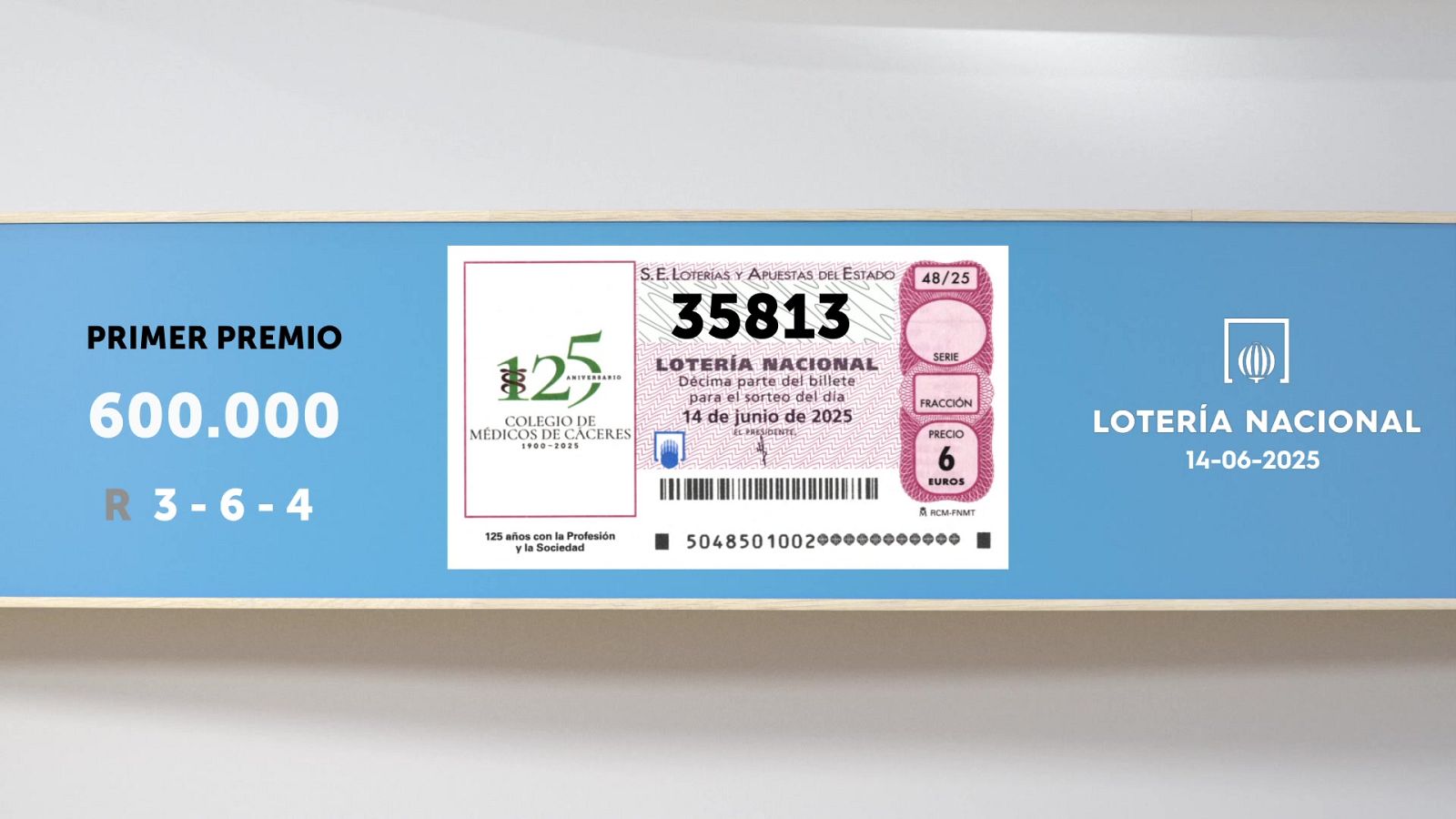 Sorteo de la Lotería Nacional del 14/06/2025 - Ver ahora