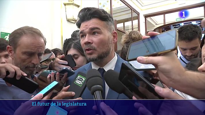 L'Informatiu - Tensió entre Sánchez i els socis després d'una reunió breu amb ERC