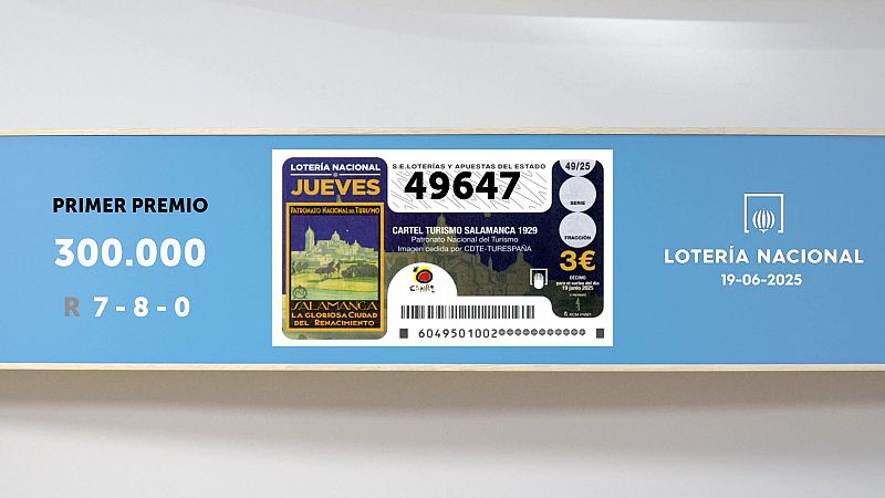 Sorteo de la Lotería Nacional del 19/06/2025 - Ver ahora