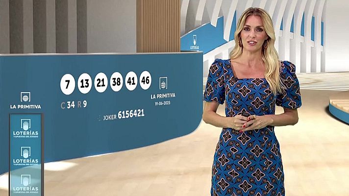 Loterías - Sorteo de la Lotería Nacional, Bonoloto, Primitiva y Jóker del 19/06/2025
