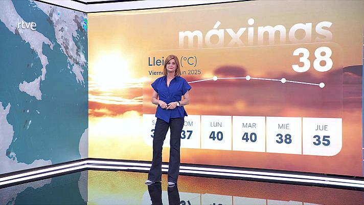 El tiempo - Temperaturas máximas significativamente elevadas en la mayor parte de la mitad sur y del tercio nordeste peninsular