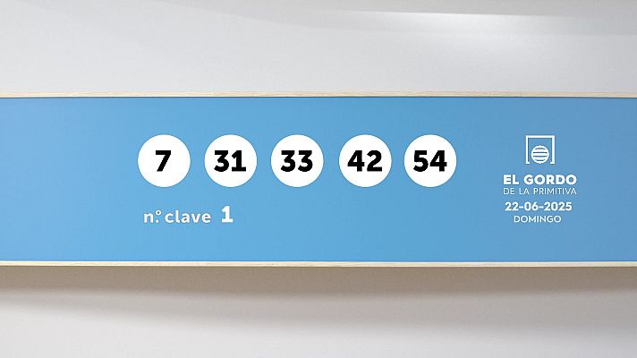 SELAE - Sorteo de la Lotería Gordo de la Primitiva del 22/06/2025