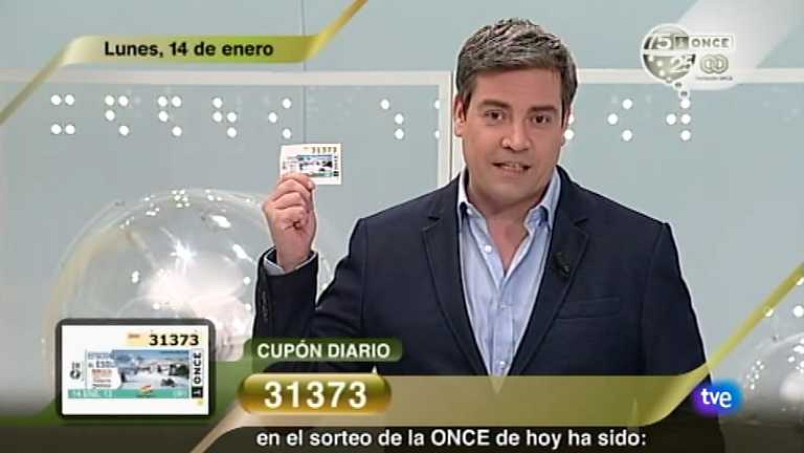 Sorteo ONCE - 14/01/13 - Ver ahora
