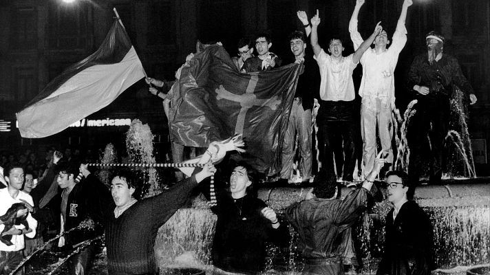 Fútbol - Así fue en 1988 la celebración del ascenso a Primera del Oviedo