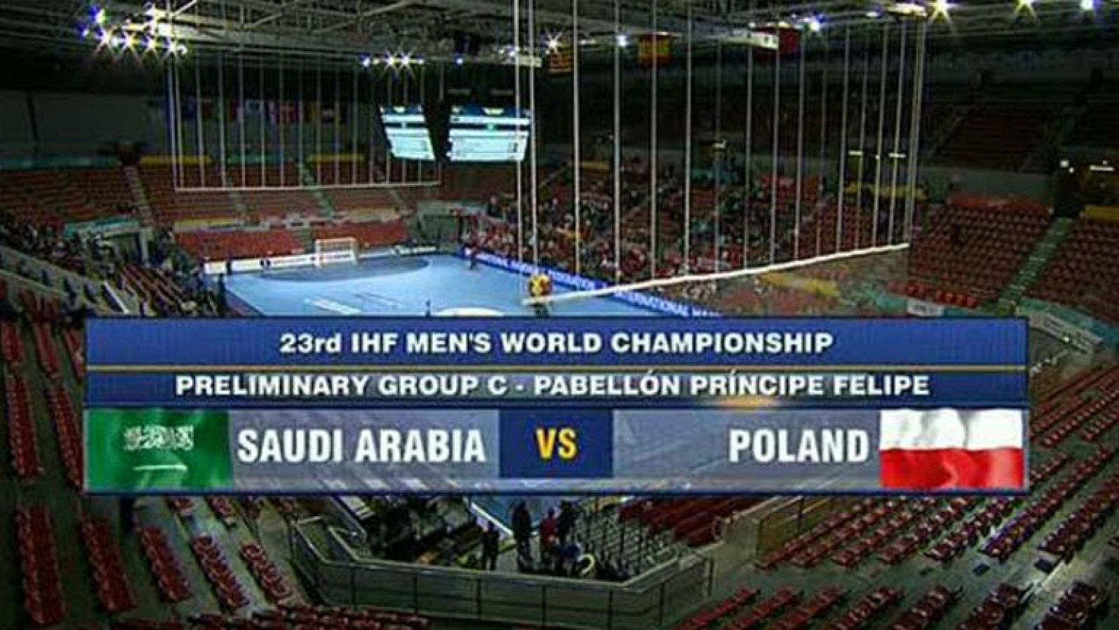 Mundial de Balonmano - Grupo C: Arabia Saudí-Polonia