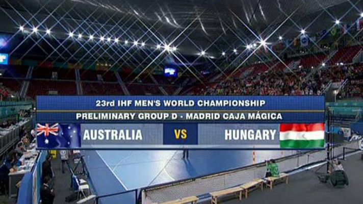 Mundiales de Balonmano - Grupo D:  Australia - Hungria