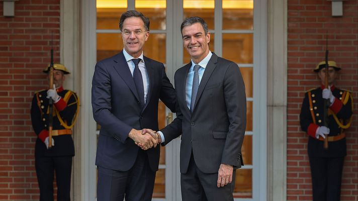 Telediario 1 - El Gobierno reitera su compromiso "total" con la OTAN y el PP le dice que "no tiene legitimidad" para pactar