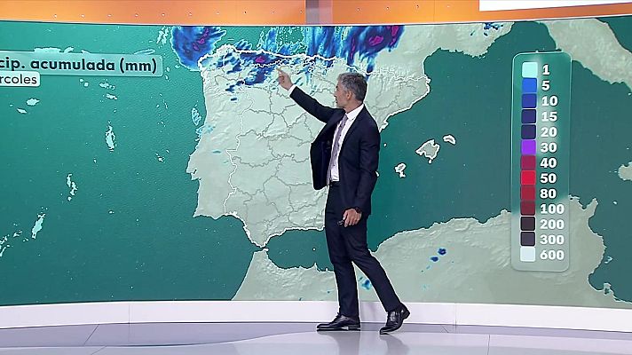 El tiempo - Tormentas y chubascos fuertes o muy fuertes con granizo y rachas muy fuertes en centro y tercio norte