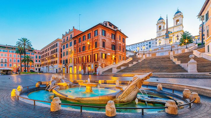 Telediario 1 - La escalinata de la Plaza de España, ubicada en Roma, cumple 300 años