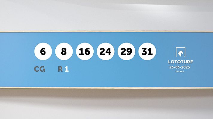 SELAE - Sorteo de Lotería Lototurf: 26/06/2025