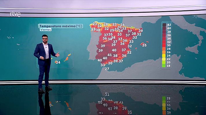 El tiempo - Ascenso generalizado de las temperaturas máximas, salvo en Alborán, donde pueden incluso descender