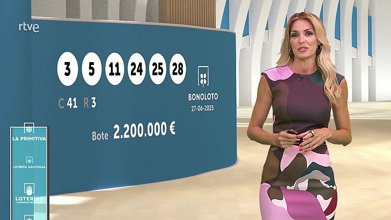 Sorteo de la Bonoloto y Euromillones: 27/06/2025 - Loterías | Ver