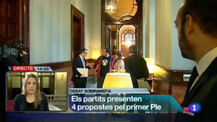 L'Informatiu - CiU i ERC presenten la seva proposta de declaració de sobirania amb un text modificat