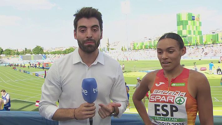 Atletismo - Jaël Bestué, tras batir el récord de España de 200 m: "El público me ha empujado de forma increíble"